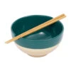 Bol Et Baguettes En Porcelaine émeraude 60cl - Funky