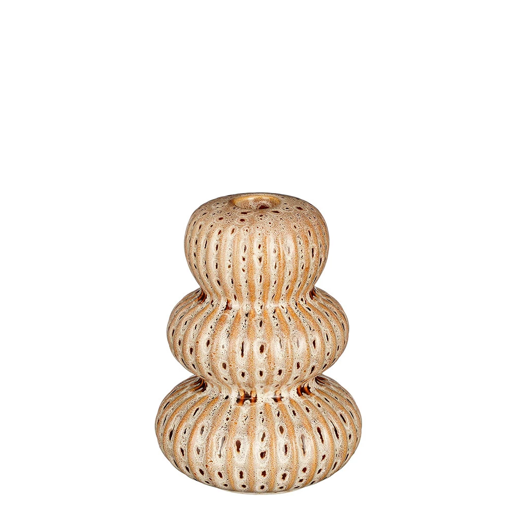 Bougeoir En Céramique Marron H16cm 1 Bougeoir En Céramique Marron H16cm