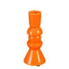 Bougeoir En Céramique Orange H14cm - Bobbie