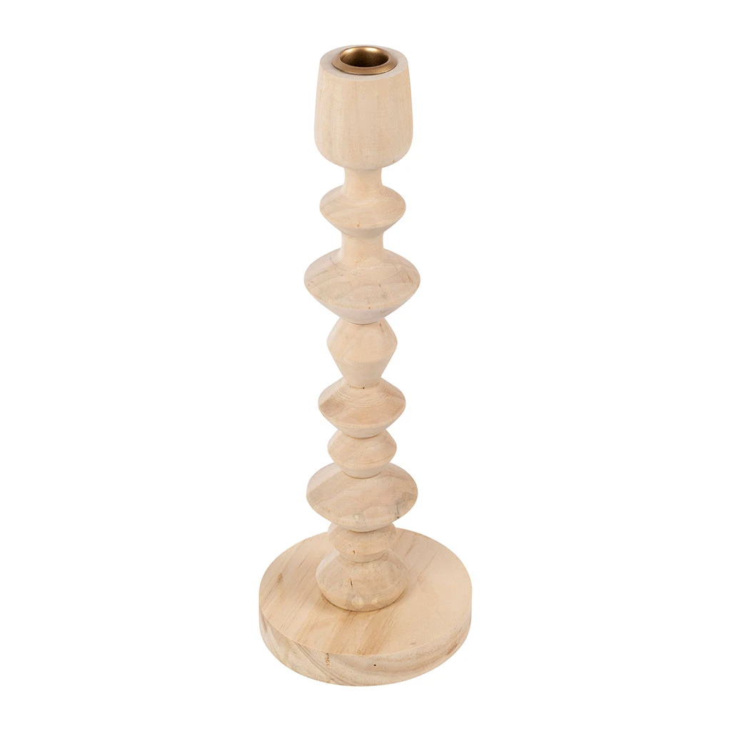 Bougeoir En Pin Naturel H33.5cm - Boise 2 Bougeoir En Pin Naturel H33.5cm - Boise – Image 2