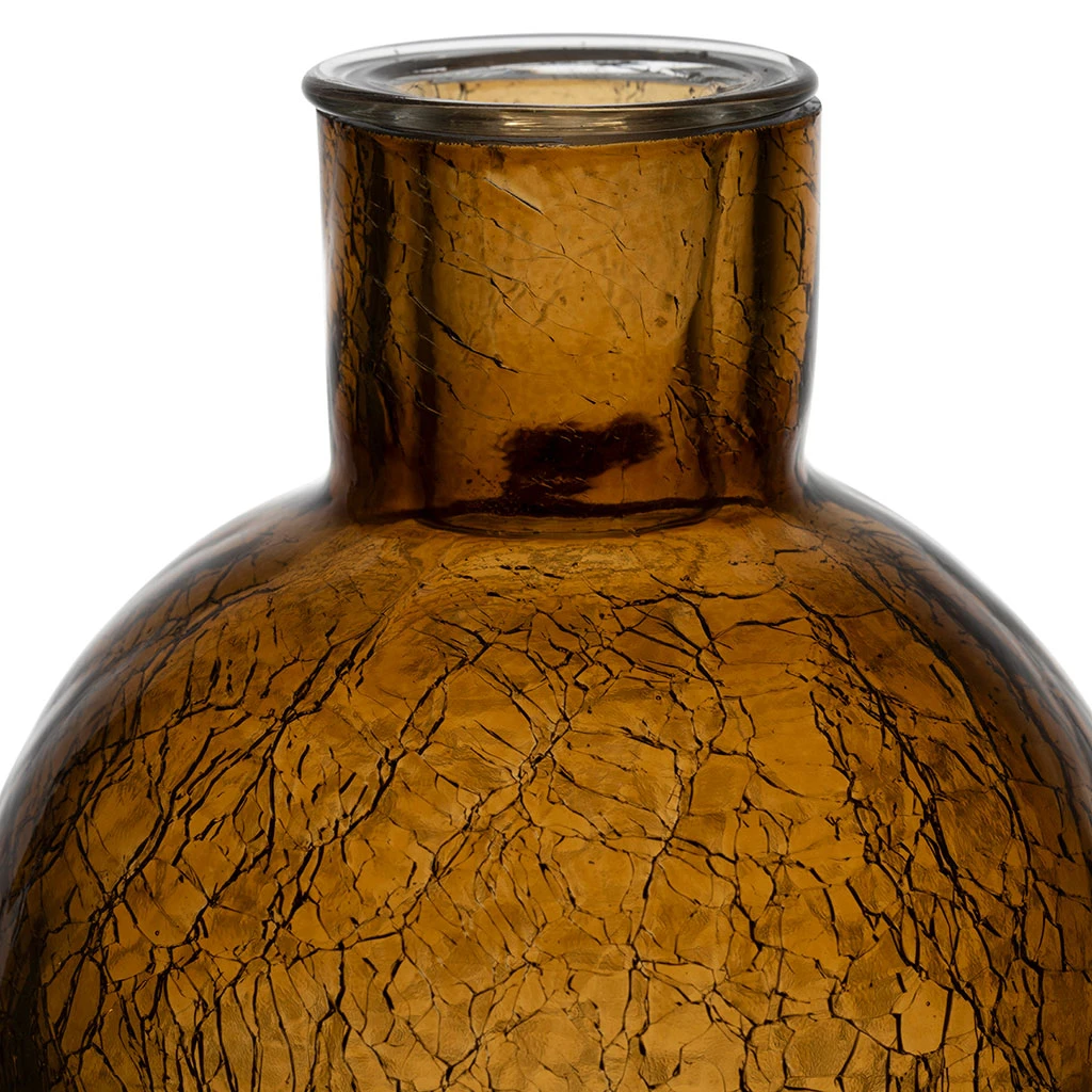 Bougeoir En Verre Ambre H15.4cm - Oanez 2 Bougeoir En Verre Ambre H15.4cm - Oanez – Image 2