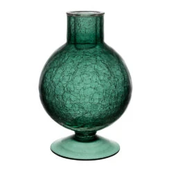 Bougeoir En Verre émeraude H15.6cm - Oanez