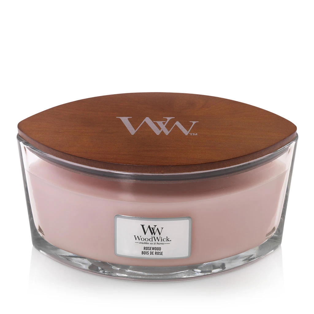 WoodWick Bougie Ellipse Parfumée Bois De Rose 1 WoodWick Bougie Ellipse Parfumée Bois De Rose