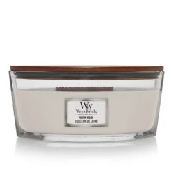 WoodWick Bougie Ellipse Parfumée Douce De Lain