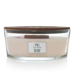 WoodWick Bougie Ellipse Parfumée Miel Blanc
