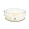 WoodWick Bougie Ellipse Parfumée Teck Blanc