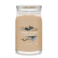 Yankee Candle Bougie Jarre Parfumée Ambre Et Bois De Santal 100h