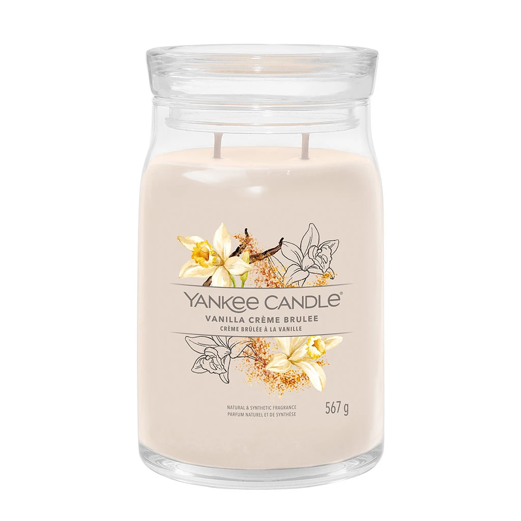 Yankee Candle Bougie Jarre Parfumée Crème Brulée à La Vanille 100h 1 Yankee Candle Bougie Jarre Parfumée Crème Brulée à La Vanille 100h
