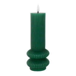 Bougie Led Pilier Vert Sapin H21cm