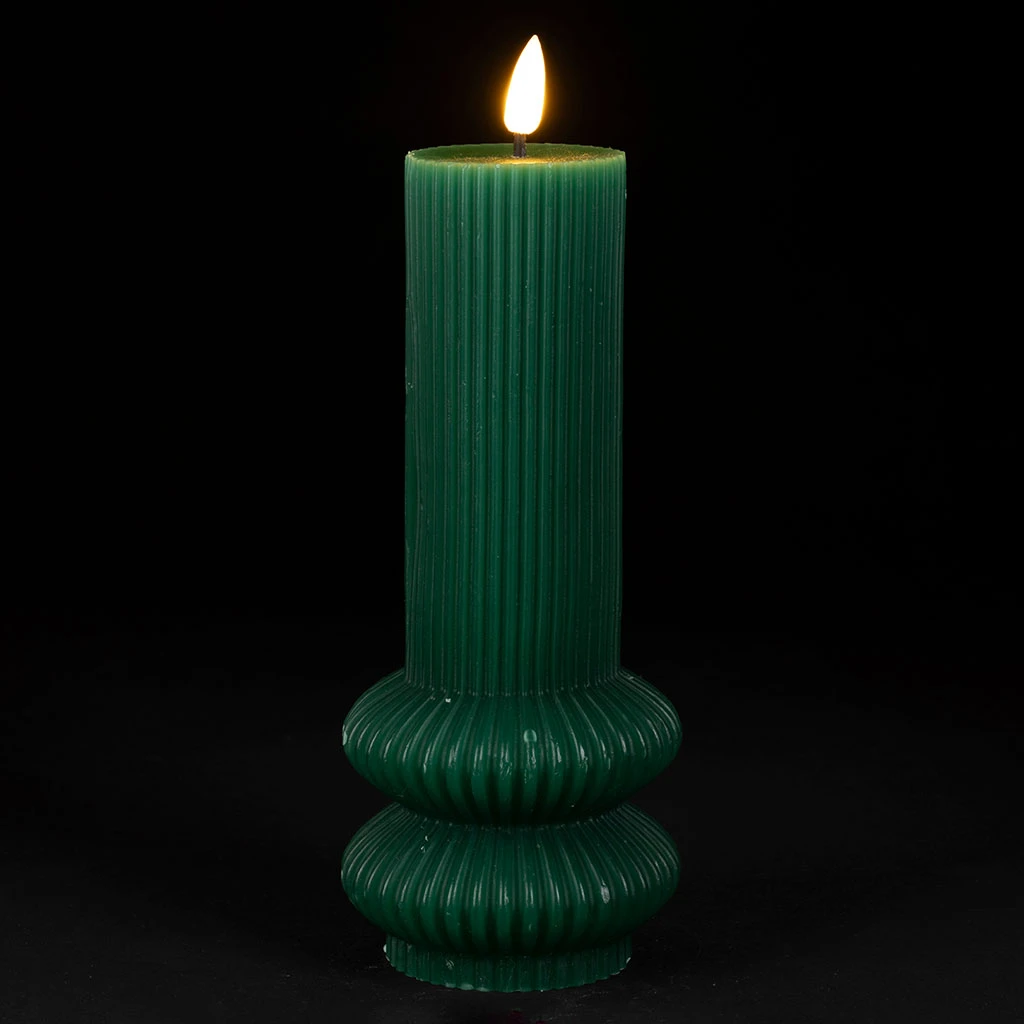 Bougie Led Pilier Vert Sapin H21cm 5 Bougie Led Pilier Vert Sapin H21cm – Image 5