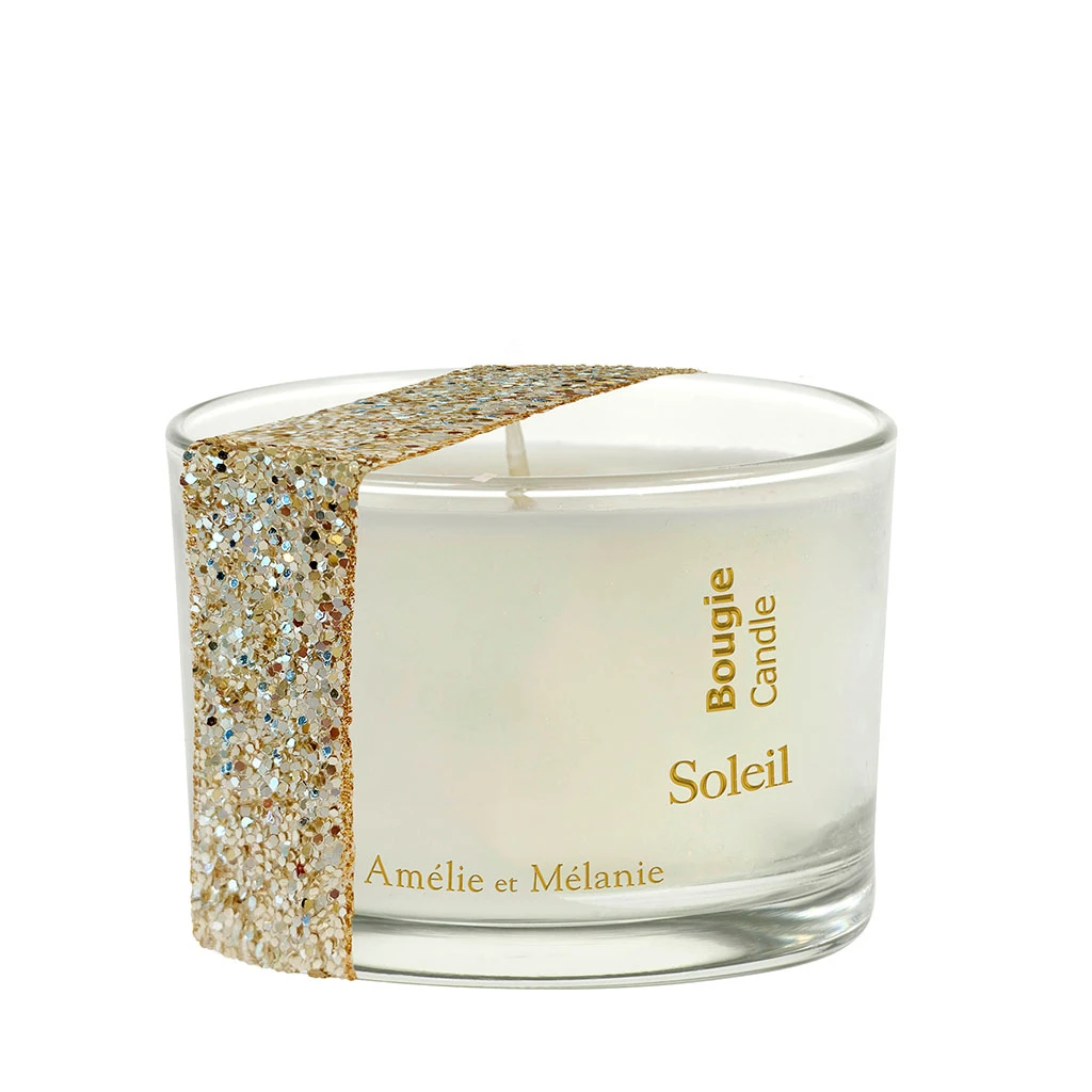 Bougie Parfumée Badiane, Fleurs Blanches, Vétivier 35h - Soleil 1 Bougie Parfumée Badiane, Fleurs Blanches, Vétivier 35h - Soleil