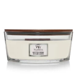 WoodWick Bougie Ellipse Parfumée Thé Blanc Et Jasmin