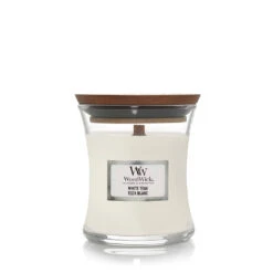 WoodWick Bougie Jarre Parfumée Teck Blanc 65h
