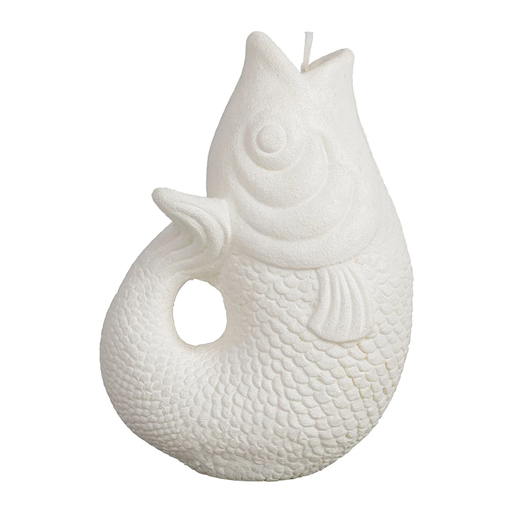 Bougie Poisson Blanc 12h 1 Bougie Poisson Blanc 12h