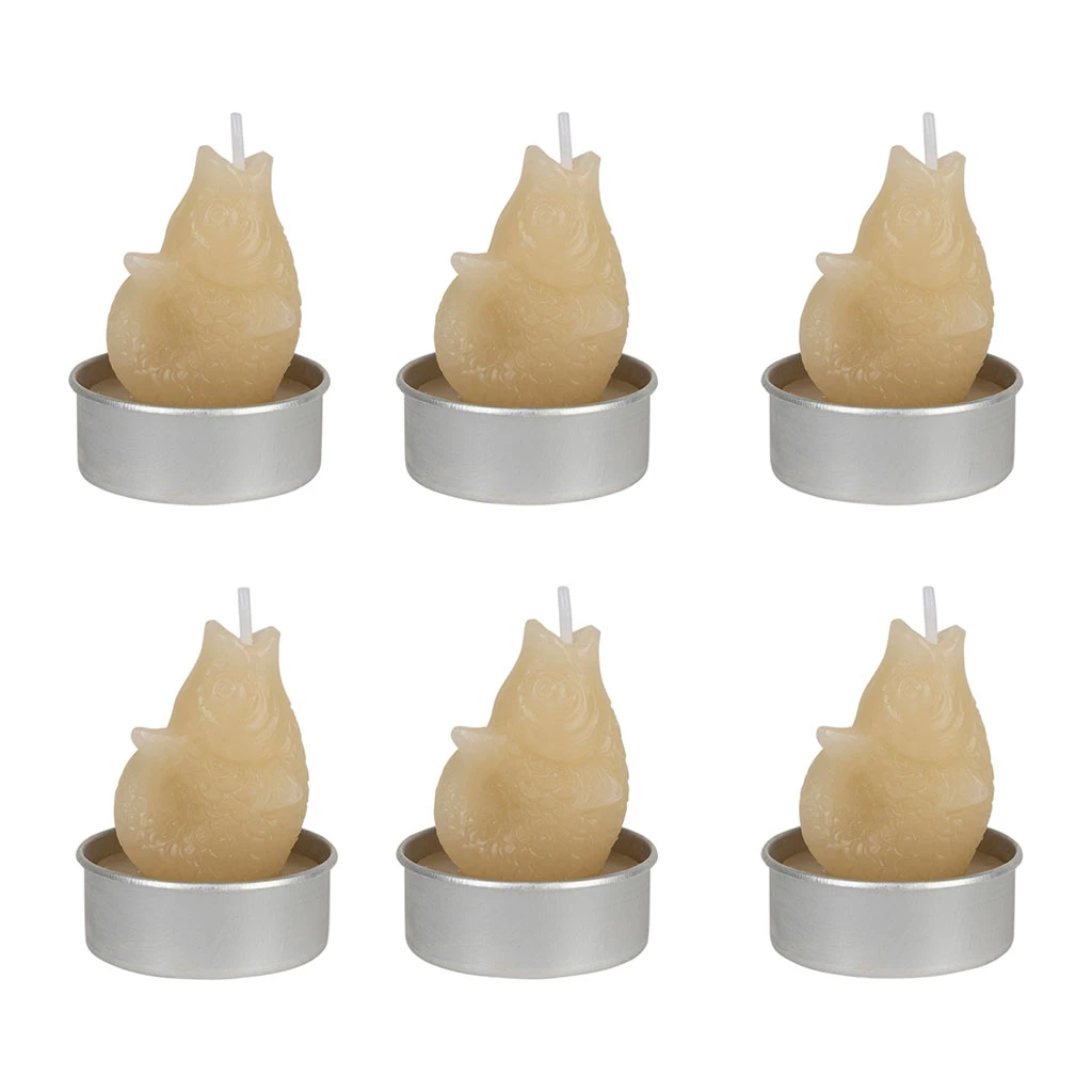 Bougie Poisson (x6) Beige 2h 1 Bougie Poisson (x6) Beige 2h
