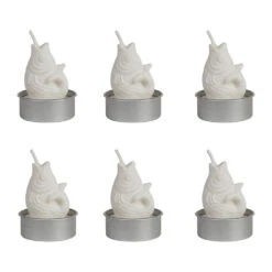 Bougie Poisson (x6) Blanc 2h