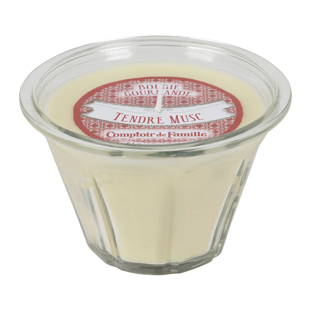 Bougie Senteur Tendre Musc Gourmande Vanille 220g - Boug-Gourm 1 Bougie Senteur Tendre Musc Gourmande Vanille 220g - Boug-Gourm