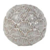 Boule Décorative En Grès Blanc D11cm - Itsaki