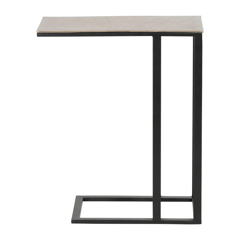 Bout De Canape En Aluminium Et Fer Doré Et Noir - Felia 1 Bout De Canape En Aluminium Et Fer Doré Et Noir - Felia