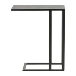 Bout De Canape En Aluminium Et Fer Noir - Felia