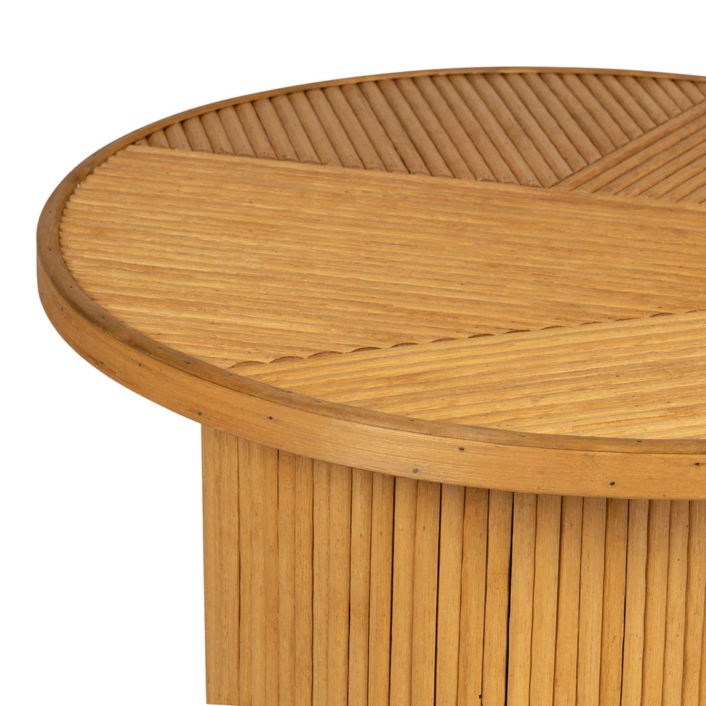 Bout De Canapé Ronds X2 Nude En Bambou Et Bois Contreplaqué - Saori 2 Bout De Canapé Ronds X2 Nude En Bambou Et Bois Contreplaqué - Saori – Image 2