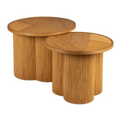 Bout De Canapé Ronds X2 Nude En Bambou Et Bois Contreplaqué - Saori 7 Bout De Canapé Ronds X2 Nude En Bambou Et Bois Contreplaqué - Saori -Magasin Général Pour La Maison bout de canape ronds x2 nude en bambou et bois contreplaque saori 7707 77079 DET03 WEB