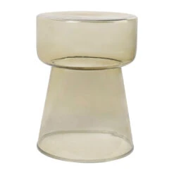 Bout De Canapé Vert D'eau En Verre - Ilena