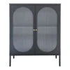 Buffet 2 Portes En Acier Noir H110cm - Adalyne