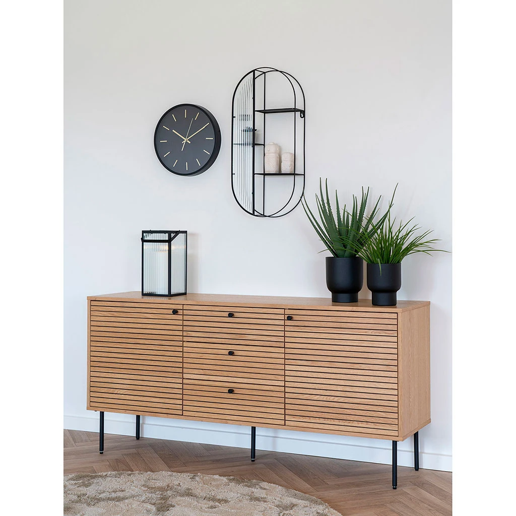 Buffet 2 Portes Et 3 Tiroirs En Bois Naturel L150cm - Kimi 2 Buffet 2 Portes Et 3 Tiroirs En Bois Naturel L150cm - Kimi – Image 2