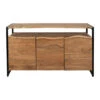 Buffet 3 Portes En Acacia Et Pieds En Fer Noir - Brooklyn