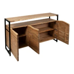 Buffet 3 Portes En Acacia Et Pieds En Fer Noir - Brooklyn -Magasin Général Pour La Maison buffet 3 portes en acacia et pieds en fer noir brooklyn 320020 320020 DET04 WEB