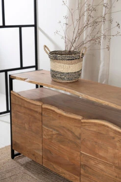 Buffet 3 Portes En Acacia Et Pieds En Fer Noir - Brooklyn -Magasin Général Pour La Maison buffet 3 portes en acacia et pieds en fer noir brooklyn 320020 320020 SITU08 WEB