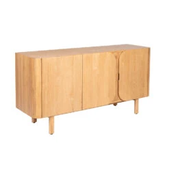 Buffet 3 Portes En Chêne Naturel L154cm - Sirocco -Magasin Général Pour La Maison buffet 3 portes en chene naturel l154cm sirocco 664909 664909 FRN04 WEB