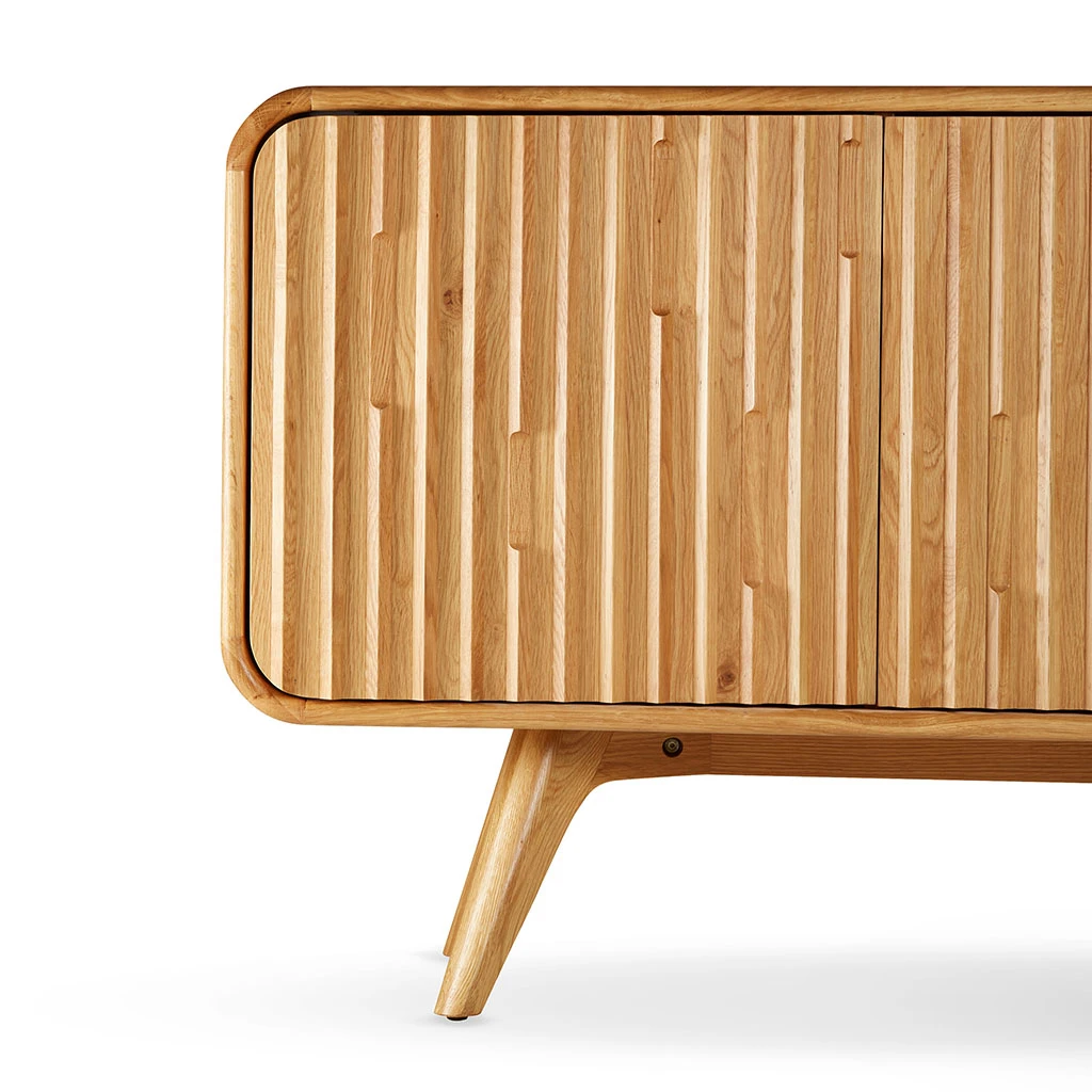 Buffet 3 Portes En Chêne Naturel L165cm - Sublime 7 Buffet 3 Portes En Chêne Naturel L165cm - Sublime – Image 7