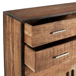 Buffet Bas En Acacia Et Fer 2 Portes H105cm -Factory -Magasin Général Pour La Maison buffet bas en acacia et fer 2 portes h105cm factory 36486 36486 DET06 WEB 1