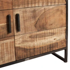 Buffet Bas En Acacia Et Fer 2 Portes H105cm -Factory -Magasin Général Pour La Maison buffet bas en acacia et fer 2 portes h105cm factory 36486 36486 DET07 WEB 1