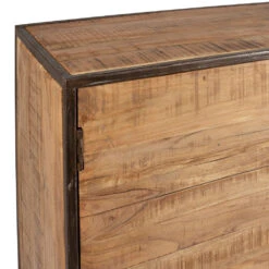 Buffet Bas En Acacia Et Fer 2 Portes H90cm - Factory -Magasin Général Pour La Maison buffet bas en acacia et fer 2 portes h90cm factory 36489 36489 DET04 WEB 1