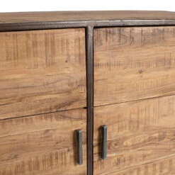 Buffet Bas En Acacia Et Fer 2 Portes H90cm - Factory -Magasin Général Pour La Maison buffet bas en acacia et fer 2 portes h90cm factory 36489 36489 DET06 WEB 1