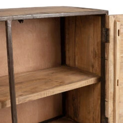 Buffet Bas En Acacia Et Fer 2 Portes H90cm - Factory -Magasin Général Pour La Maison buffet bas en acacia et fer 2 portes h90cm factory 36489 36489 DET07 WEB 1