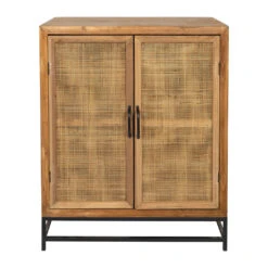 Buffet Bas En Sapin Et Bambou Naturel L80cm - Tamba