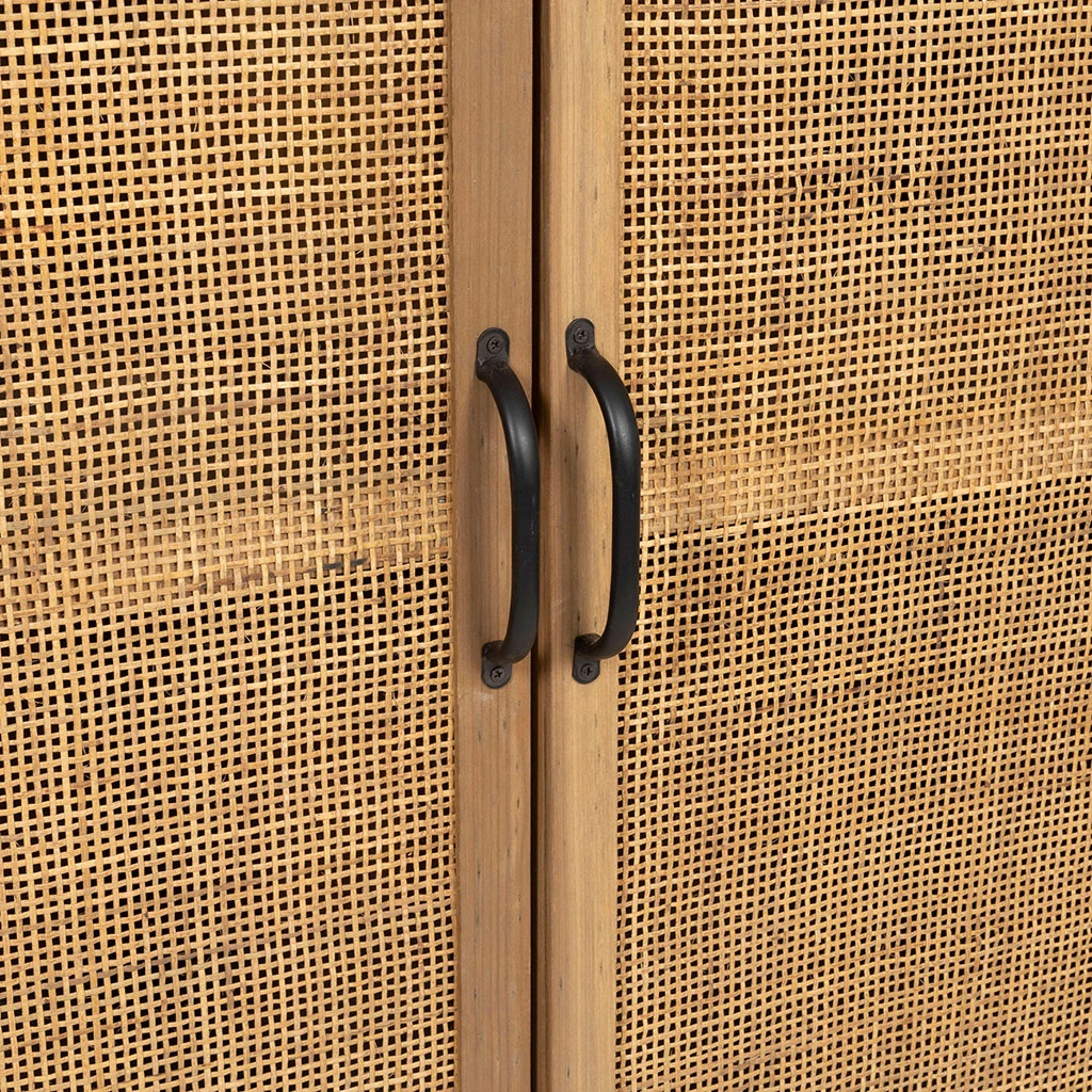 Buffet Bas En Sapin Et Bambou Naturel L80cm - Tamba 4 Buffet Bas En Sapin Et Bambou Naturel L80cm - Tamba – Image 4