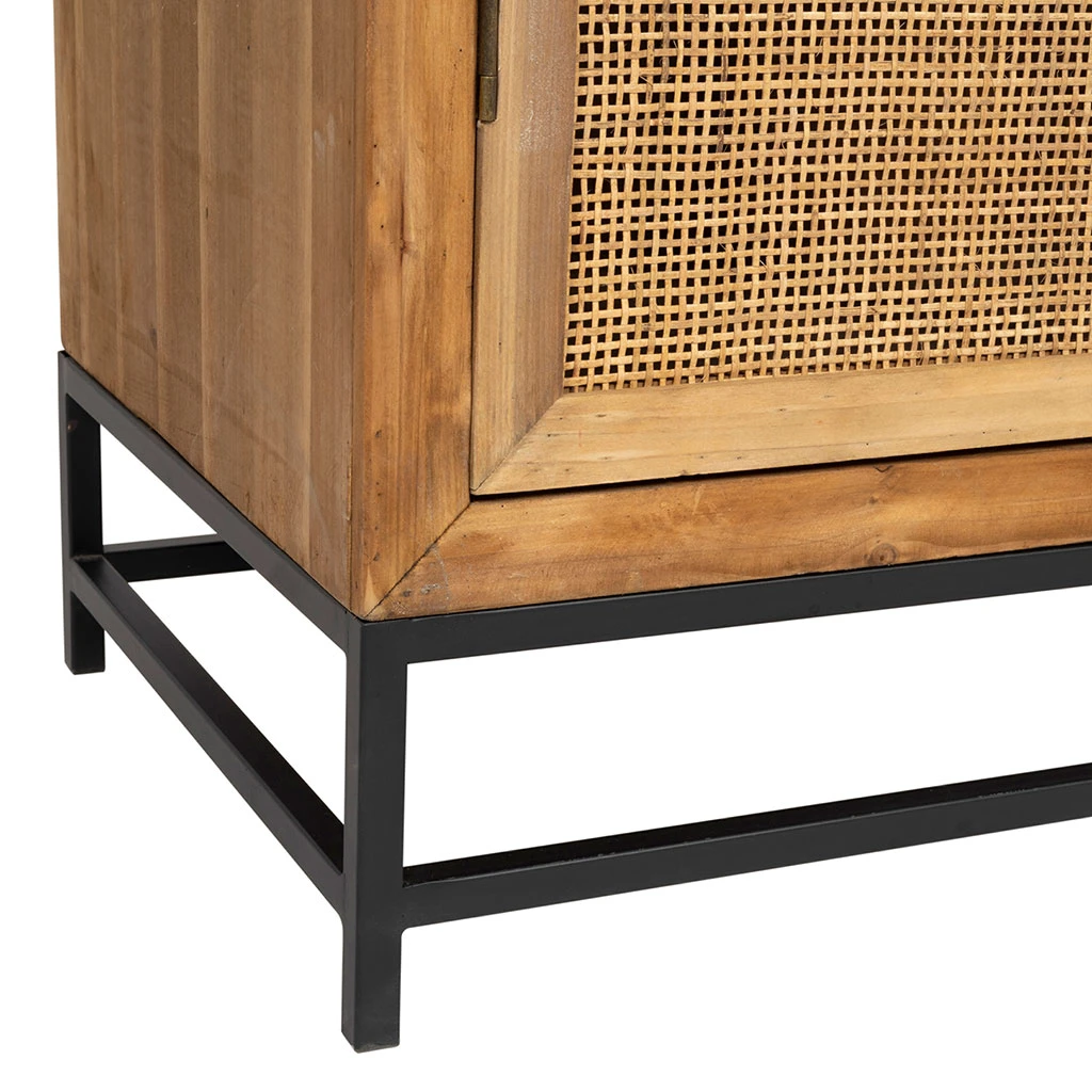 Buffet Bas En Sapin Et Bambou Naturel L80cm - Tamba 7 Buffet Bas En Sapin Et Bambou Naturel L80cm - Tamba – Image 7