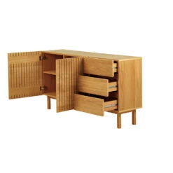 Buffet En Chêne Naturel 150x80cm - Paulo -Magasin Général Pour La Maison buffet en chene naturel 150x80cm paulo 662276 662276 FRN07 WEB