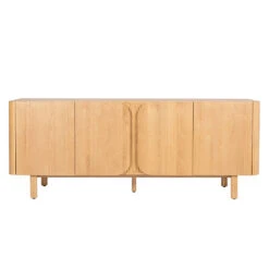 Meuble Bas 4 Portes En Chêne Naturel 200xh80cm - Sirocco