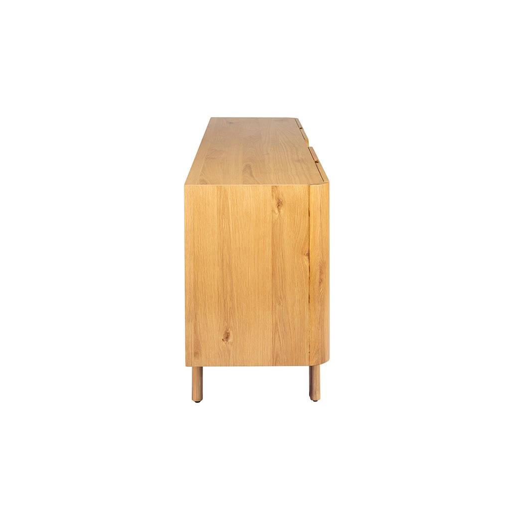 Meuble Bas 4 Portes En Chêne Naturel 200xh80cm - Sirocco 4 Meuble Bas 4 Portes En Chêne Naturel 200xh80cm - Sirocco – Image 4