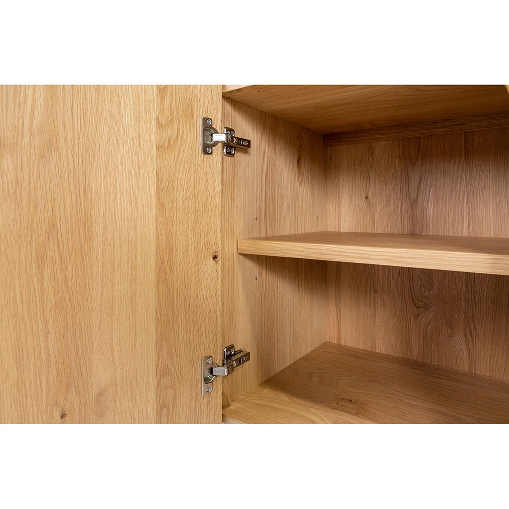 Meuble Bas 4 Portes En Chêne Naturel 200xh80cm - Sirocco 7 Meuble Bas 4 Portes En Chêne Naturel 200xh80cm - Sirocco – Image 7