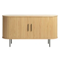 Unique Buffet En Placage Chêne Naturel 140x45cm - Nola