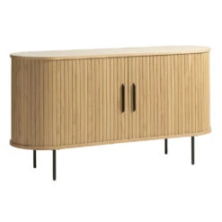 Unique Buffet En Placage Chêne Naturel 140x45cm - Nola -Magasin Général Pour La Maison buffet en placage chene naturel 140x45cm nola 648104 648104 FRN03 WEB 2