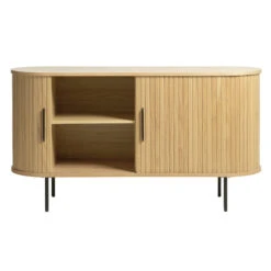 Unique Buffet En Placage Chêne Naturel 140x45cm - Nola -Magasin Général Pour La Maison buffet en placage chene naturel 140x45cm nola 648104 648104 FRN04 WEB 2