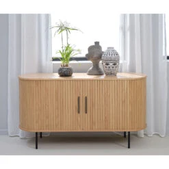 Unique Buffet En Placage Chêne Naturel 140x45cm - Nola -Magasin Général Pour La Maison buffet en placage chene naturel 140x45cm nola 648104 648104 FRN11 WEB 2